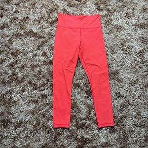 Zyia Active Women's 2 In 1 Hi-Rise Leggings Red Size 6-8